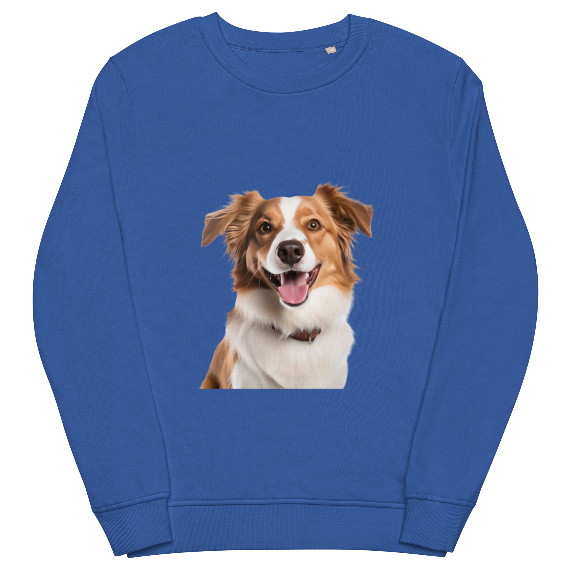 Royal Blue Dog's Print Unisex organic sweatshirt